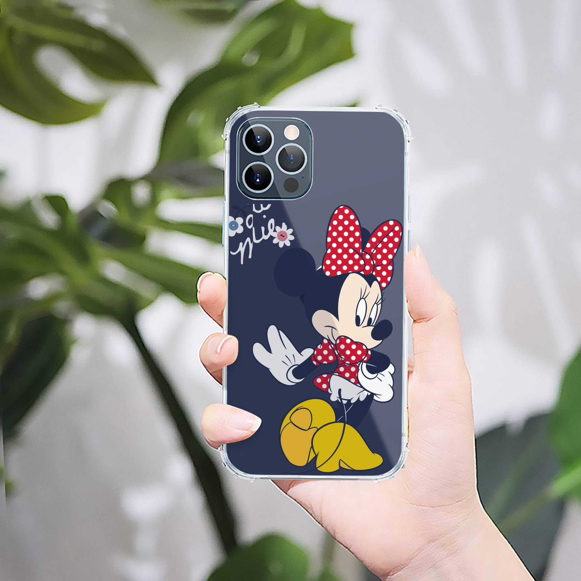 （画像用） ミッキーマウス Mickey Mouse 【iPhone 12シリーズ対応】透明スマホケース（クリアソフトケース）